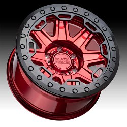 Black Rhino Rift Beadlock Candy Red Custom Truck Wheels 2